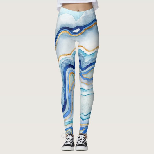 Cobalt Agate II Leggings (Vorderseite)