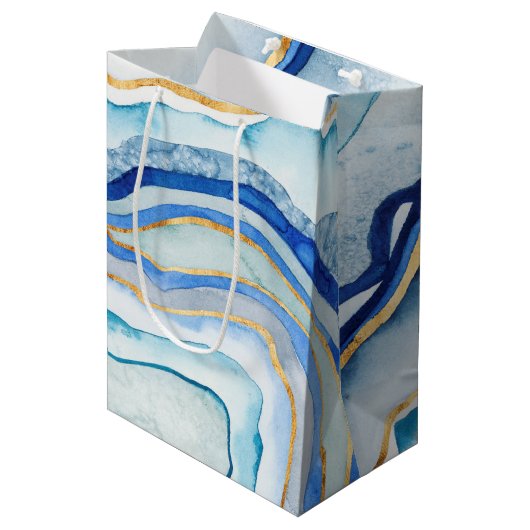 Cobalt Agate II Mittlere Geschenktüte (Vorderseite Schrägansicht)