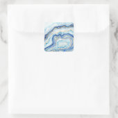 Cobalt Agate II Quadratischer Aufkleber (Tasche)