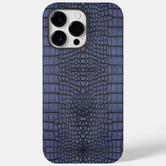 Cobalt Alligator Textur drucken Case-Mate iPhone Hülle (Rückseite)