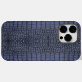 Cobalt Alligator Textur drucken Case-Mate iPhone Hülle (Rückseite (Horizontal))