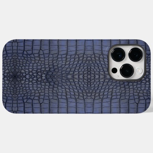 Cobalt Alligator Textur drucken Case-Mate iPhone Hülle (Rückseite (Horizontal))