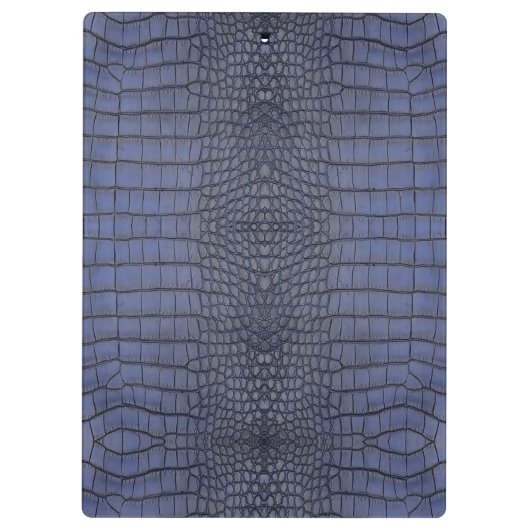 Cobalt Alligator Textur drucken Klemmbrett (Rückseite)