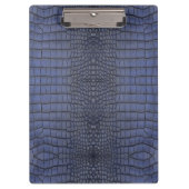Cobalt Alligator Textur drucken Klemmbrett (Vorderseite)