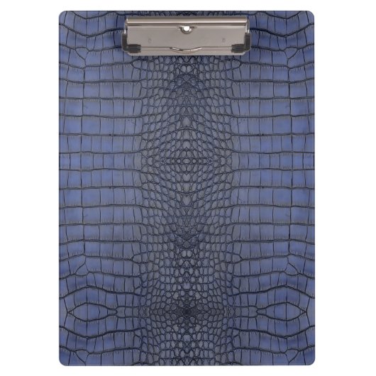 Cobalt Alligator Textur drucken Klemmbrett (Vorderseite)