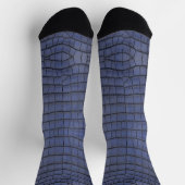 Cobalt Alligator Textur drucken Socken (Oben)
