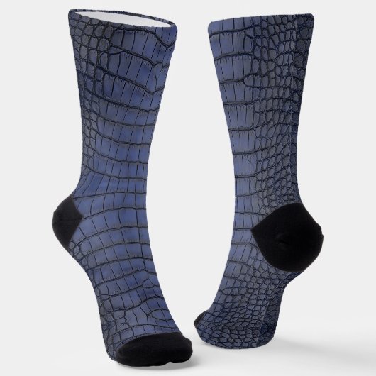 Cobalt Alligator Textur drucken Socken (Gewinkelt)