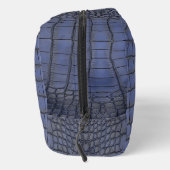 Cobalt Alligator Textur drucken Waschbeutel (Rechts)
