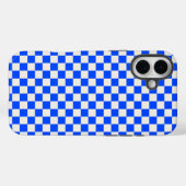 Cobalt and cream checkerboard pattern Case-Mate iPhone hülle (Rückseite (Horizontal))