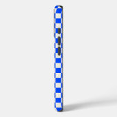 Cobalt and cream checkerboard pattern Case-Mate iPhone hülle (Rückseite / Links)