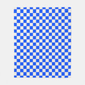 Cobalt and cream checkerboard pattern fleecedecke (Vorderseite)