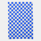 Cobalt and cream checkerboard pattern geschirrtuch (Vertikal)