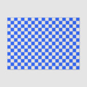 Cobalt and cream checkerboard pattern seidenpapier (Vorderseite)