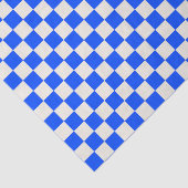 Cobalt and cream checkerboard pattern seidenpapier (Ausschnitt)