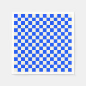 Cobalt and cream checkerboard pattern serviette (Vorderseite)