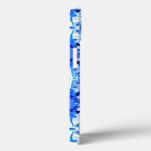 Cobalt Blau-Weiß-Batik-Muster Case-Mate iPhone Hülle (Rückseite / Rechts)