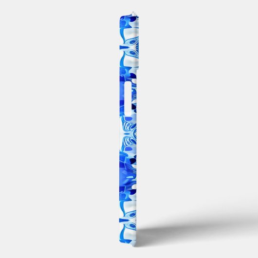 Cobalt Blau-Weiß-Batik-Muster Case-Mate iPhone Hülle (Rückseite / Rechts)