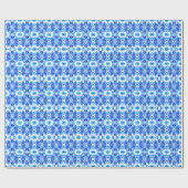 Cobalt Blau-Weiß-Batik-Muster Geschenkpapier (Flach)