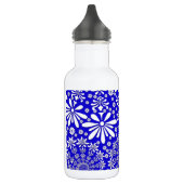 Cobalt Blau-Weiß-Muster Trinkflasche (Links)