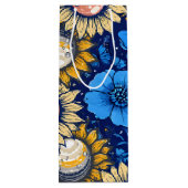 Cobalt Bloom  Geschenktüte Für Weinflaschen (Rückseite)