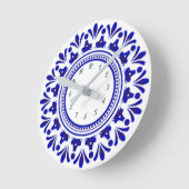 Cobalt Blue Acrylic Wall Clock Runde Wanduhr (Winkel)