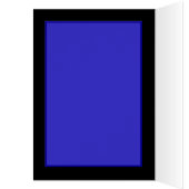 Cobalt Blue and Black Damask Tischnummer Card (Innen (Links))