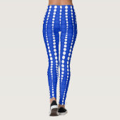 Cobalt Blue and White Polka Dot Leggings (Rückseite)