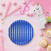 Cobalt Blue and White Polka Dots Paper Plate Pappteller (Party)