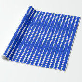 Cobalt Blue and White Polka Dots Wrapping Paper Geschenkpapier (Ungerollt)