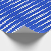 Cobalt Blue and White Polka Dots Wrapping Paper Geschenkpapier (Ecke)
