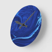 Cobalt blue background Textured Handmade Runde Wanduhr (Winkel)