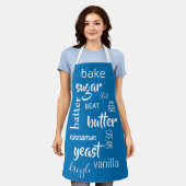 Cobalt Blue Baking Words Schürze (Getragen)