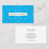 Cobalt Blue Beruflich Designer Visitenkarte (Vorne/Hinten)