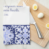 Cobalt Blue Bible Verse, sie Brot Brot Geschirrtuch (Viertel Falte)