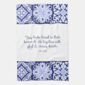 Cobalt Blue Bible Verse, sie Brot Brot Geschirrtuch (Vertikal)