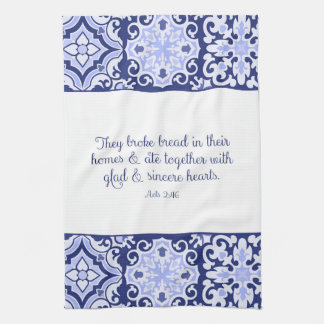 Cobalt Blue Bible Verse, sie Brot Brot Geschirrtuch