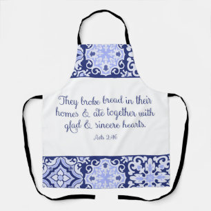 Cobalt Blue Bible Verse, sie Brot Brot Schürze