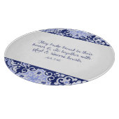 Cobalt Blue Bible Verse, sie Brot Stoff Brot Brot  Schneidebrett (Ecke)