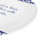 Cobalt Blue Bible Verse, sie Brot Stoff Brot Brot  Schneidebrett (Ecke)