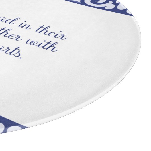 Cobalt Blue Bible Verse, sie Brot Stoff Brot Brot  Schneidebrett (Ecke)