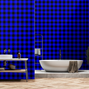 Cobalt Blue Black 3 Inch Lumberjack Buffalo Karier Tapete