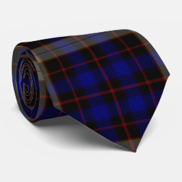 Cobalt Blue Black Red Tartan Karierter Flannel Krawatte