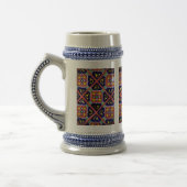 Cobalt Blue Burnt Orange Southwestern Tile Design Bierglas (Links)