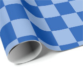 Cobalt Blue Checkerboard Geschenkpapier (Rolleneckpunkt)