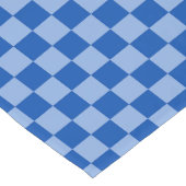 Cobalt Blue Checkerboard Kurzer Tischläufer (Ecke)