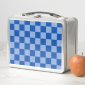 Cobalt Blue Checkerboard Metall Brotdose (Beispiel)