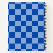 Cobalt Blue Checkerboard Notizblock (Rückseite)