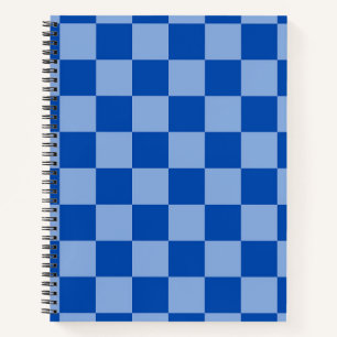 Cobalt Blue Checkerboard Notizblock