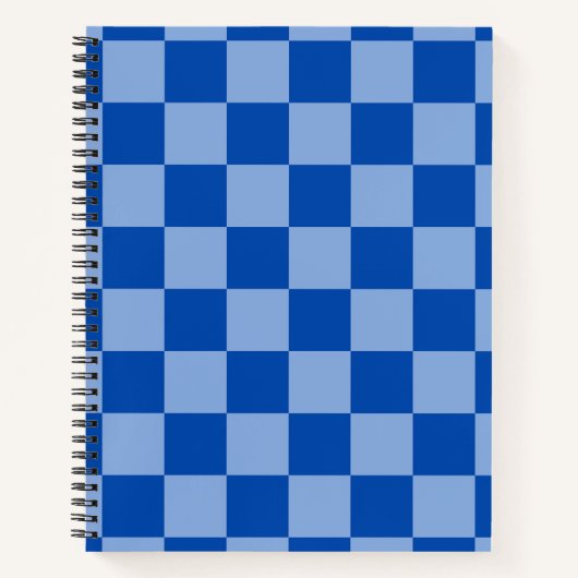 Cobalt Blue Checkerboard Notizblock (Vorderseite)
