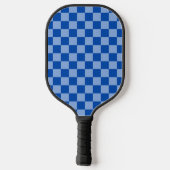 Cobalt Blue Checkerboard Pickleball Schläger (Rückseite)